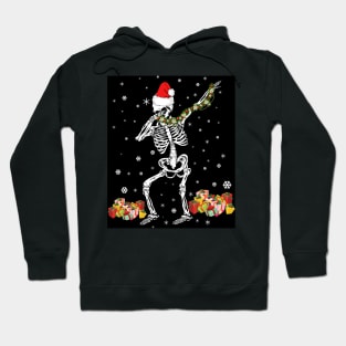 Dabbing Skeleton Santa Kids Adult Gift Funny Christmas Hoodie